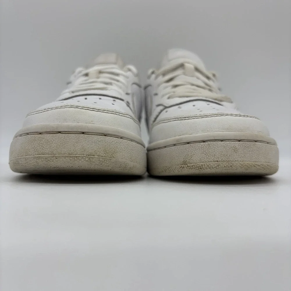 Nike Youth 7 7Y Athletic Shoes Court Borough Low Recraft All White BQ5448-100